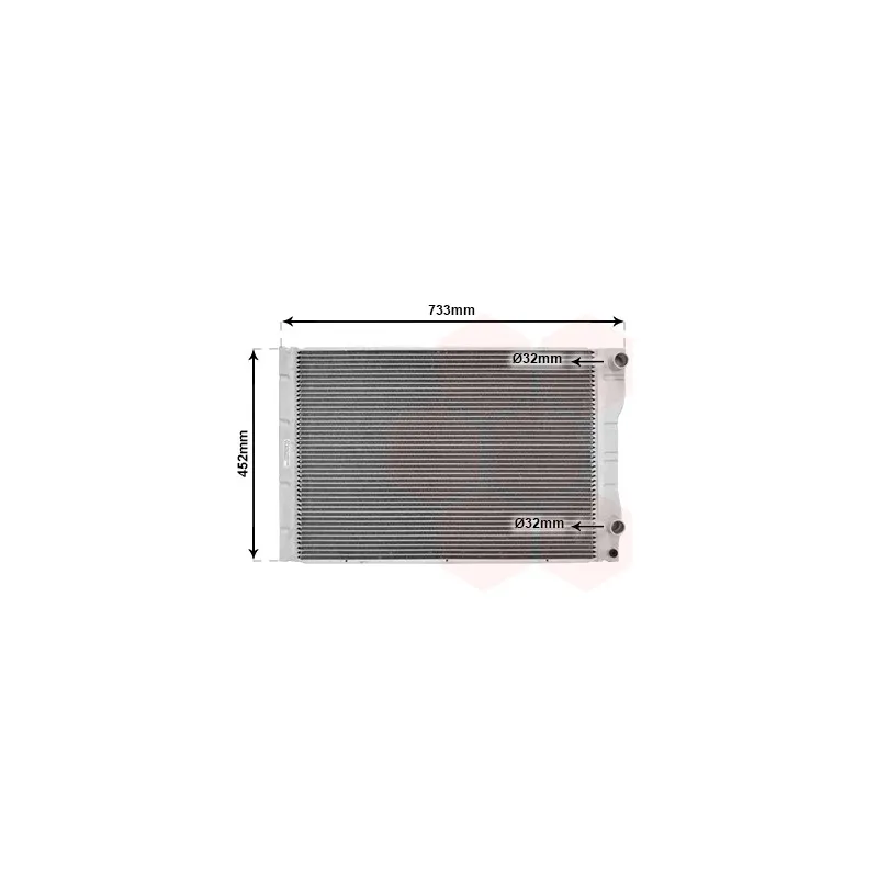 Radiateur, refroidissement du moteur VAN WEZEL 43002293