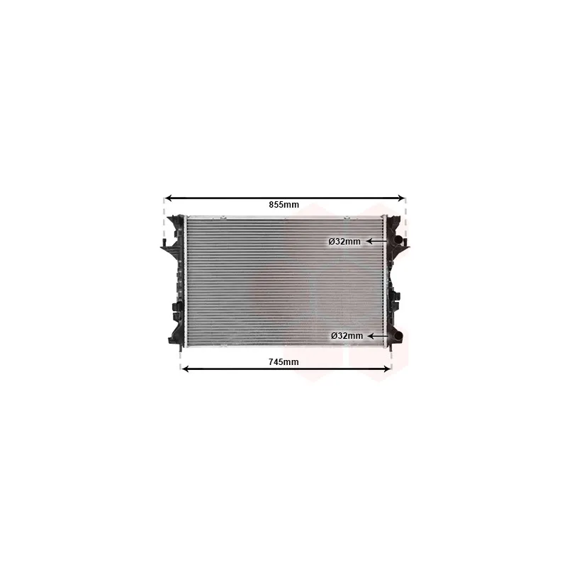 Radiateur, refroidissement du moteur VAN WEZEL 43002300