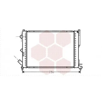 Radiateur, refroidissement du moteur VAN WEZEL 43002301
