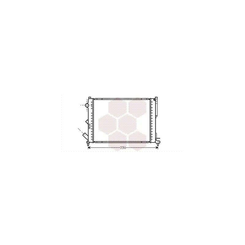 Radiateur, refroidissement du moteur VAN WEZEL 43002301