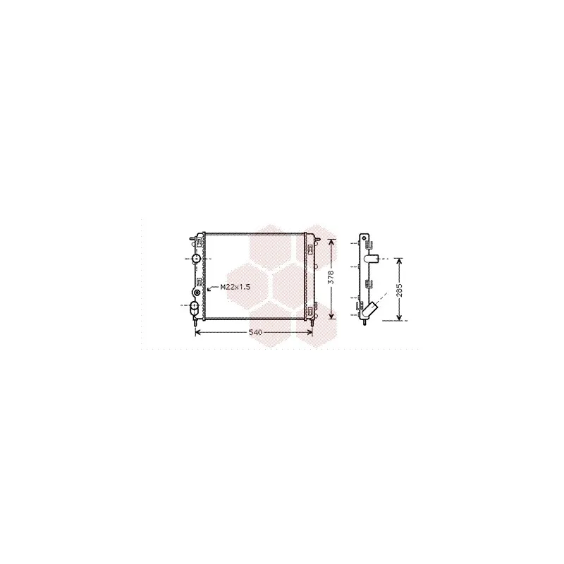 Radiateur, refroidissement du moteur VAN WEZEL 43002302