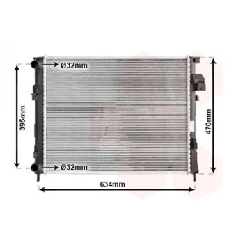 Radiateur, refroidissement du moteur VAN WEZEL 43002303