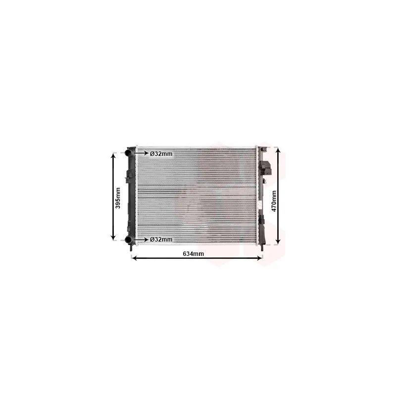 Radiateur, refroidissement du moteur VAN WEZEL 43002303
