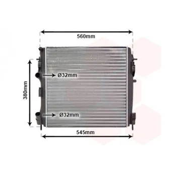 Radiateur, refroidissement du moteur VAN WEZEL 43002309