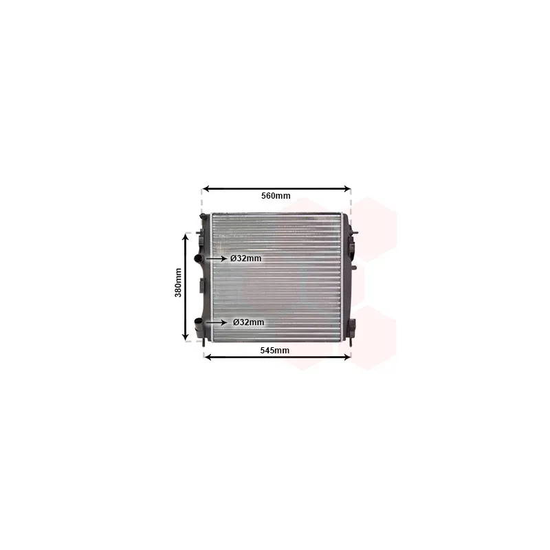 Radiateur, refroidissement du moteur VAN WEZEL 43002309