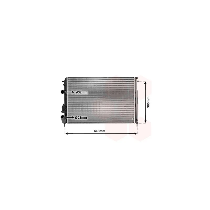 Radiateur, refroidissement du moteur VAN WEZEL 43002312