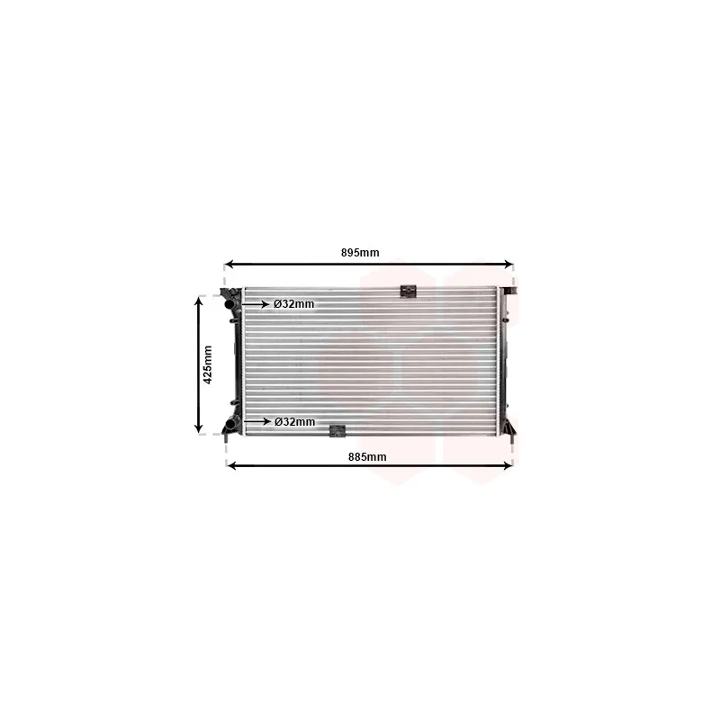 Radiateur, refroidissement du moteur VAN WEZEL 43002313