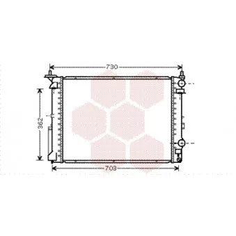 Radiateur, refroidissement du moteur VAN WEZEL 43002319