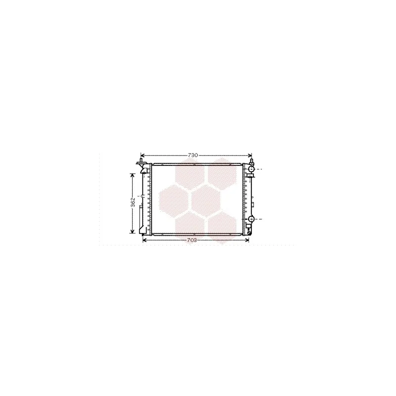 Radiateur, refroidissement du moteur VAN WEZEL 43002319