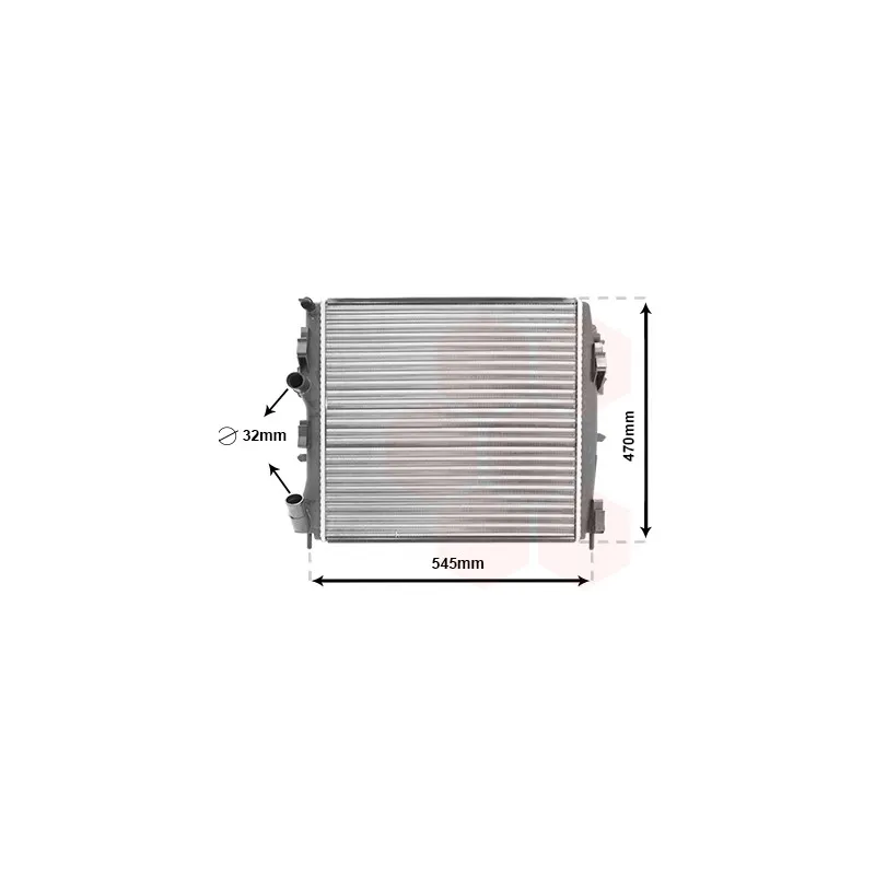 Radiateur, refroidissement du moteur VAN WEZEL 43002325
