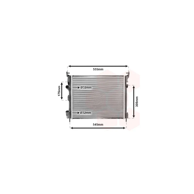 Radiateur, refroidissement du moteur VAN WEZEL 43002326