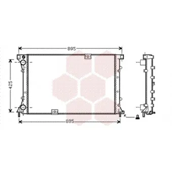 Radiateur, refroidissement du moteur VAN WEZEL 43002360