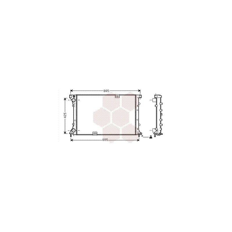 Radiateur, refroidissement du moteur VAN WEZEL 43002360