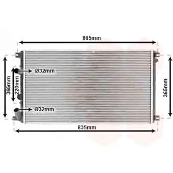 Radiateur, refroidissement du moteur VAN WEZEL 43002361