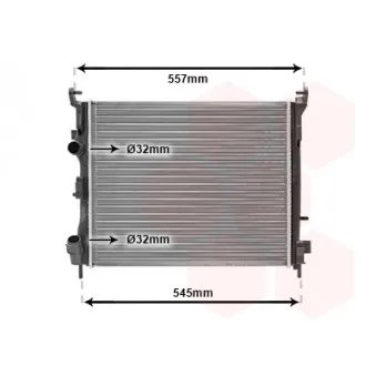 Radiateur, refroidissement du moteur VAN WEZEL 43002362