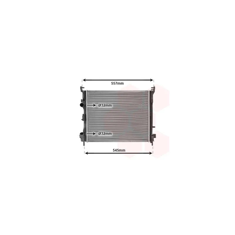Radiateur, refroidissement du moteur VAN WEZEL 43002362