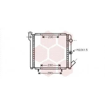 Radiateur, refroidissement du moteur VAN WEZEL 43002377