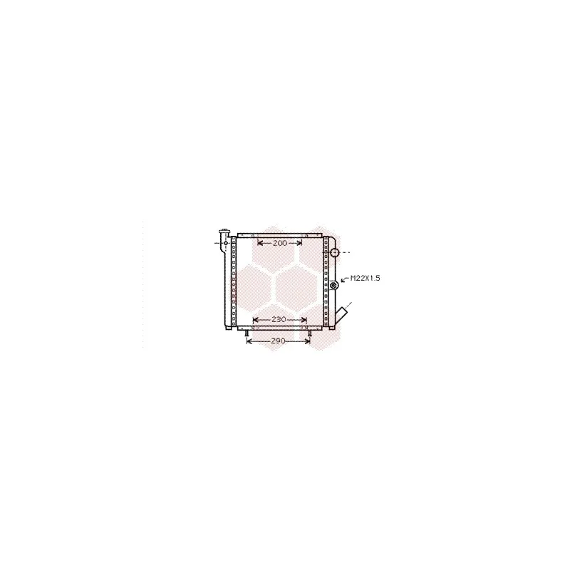 Radiateur, refroidissement du moteur VAN WEZEL 43002377