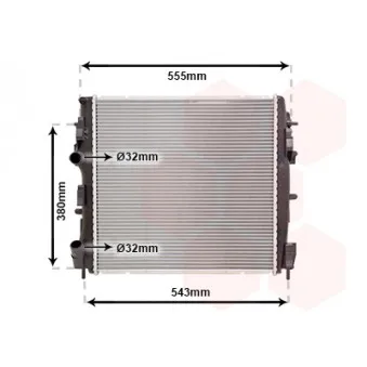 Radiateur, refroidissement du moteur VAN WEZEL 43002399