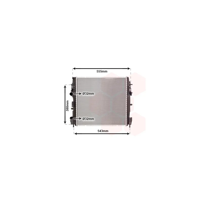 Radiateur, refroidissement du moteur VAN WEZEL 43002399