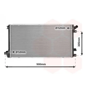 Radiateur, refroidissement du moteur VAN WEZEL 43002408