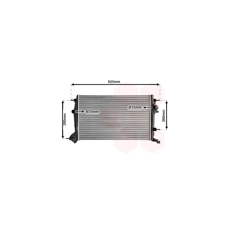 Radiateur, refroidissement du moteur VAN WEZEL 43002414