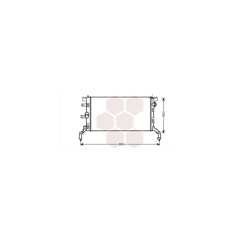 Radiateur, refroidissement du moteur VAN WEZEL 43002415