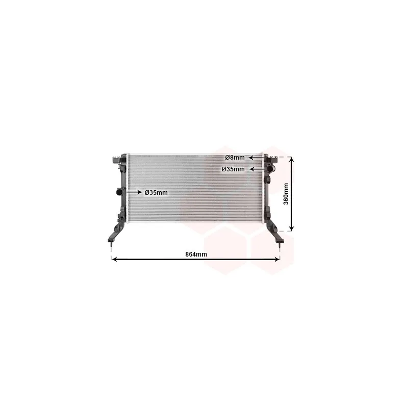Radiateur, refroidissement du moteur VAN WEZEL 43002418