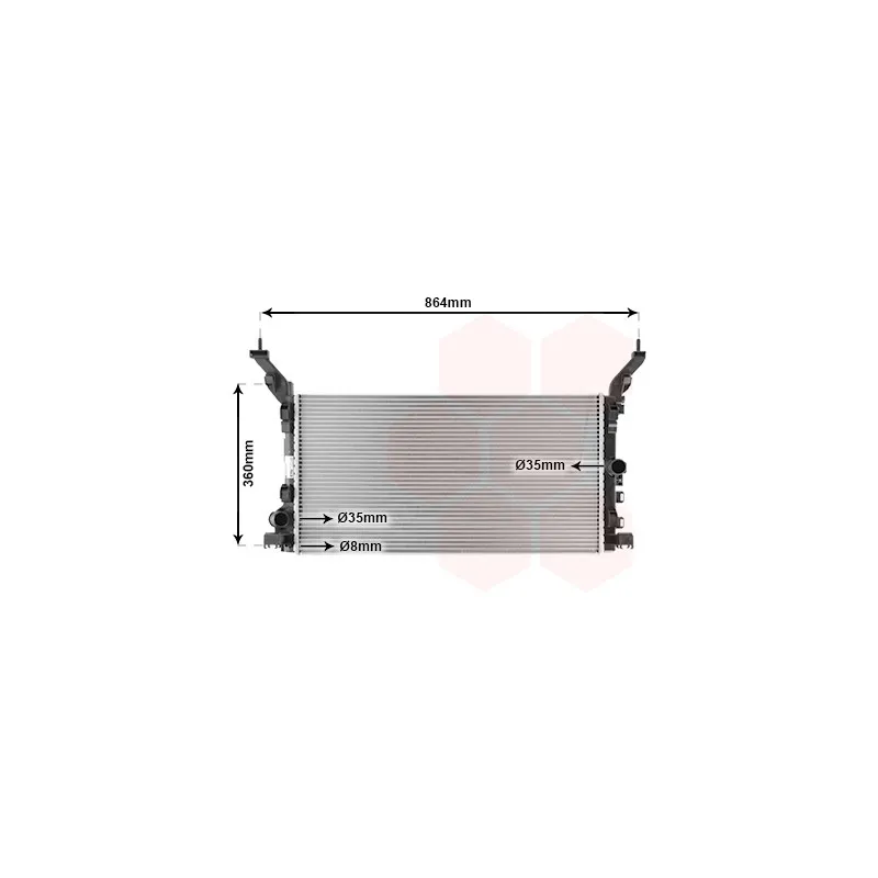 Radiateur, refroidissement du moteur VAN WEZEL 43002419