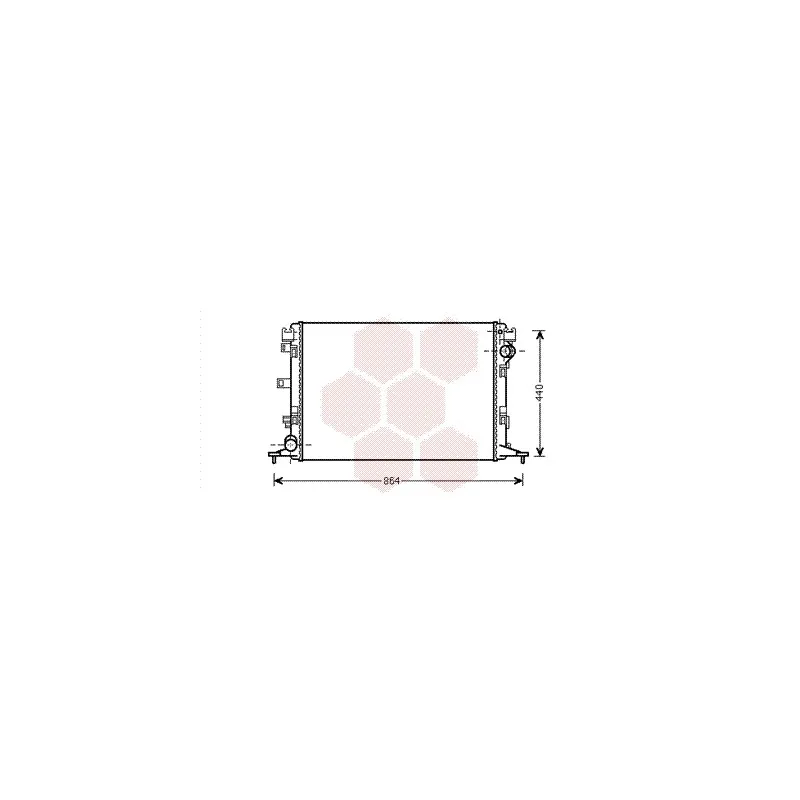 Radiateur, refroidissement du moteur VAN WEZEL 43002420