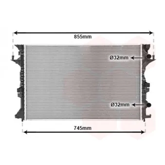 Radiateur, refroidissement du moteur VAN WEZEL 43002421