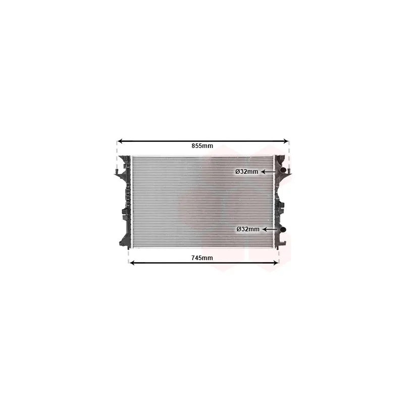Radiateur, refroidissement du moteur VAN WEZEL 43002421