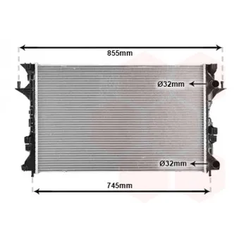 Radiateur, refroidissement du moteur VAN WEZEL 43002438