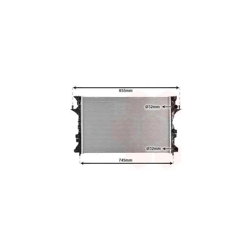 Radiateur, refroidissement du moteur VAN WEZEL 43002438