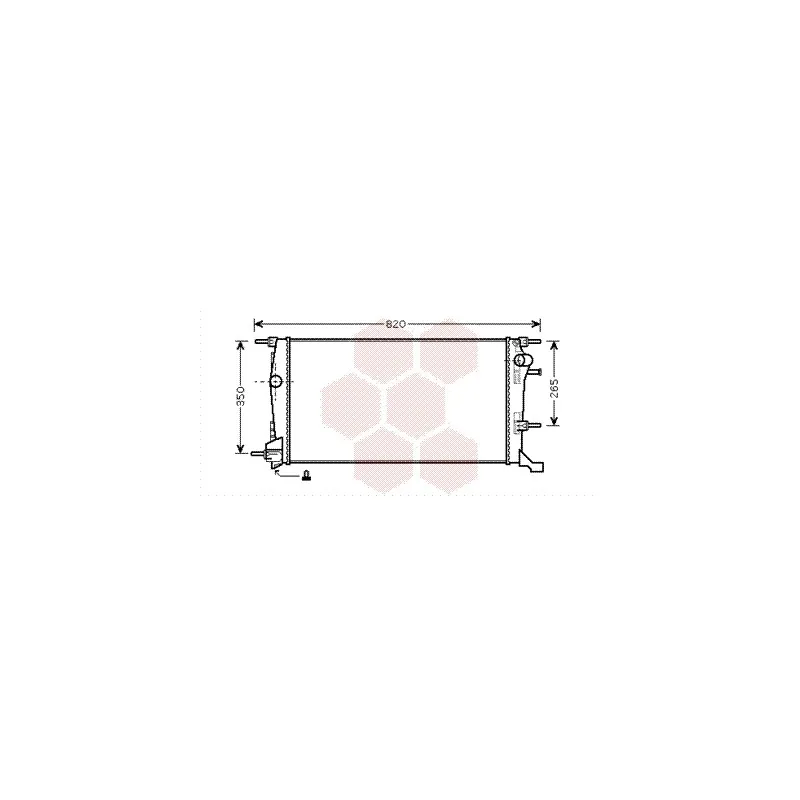 Radiateur, refroidissement du moteur VAN WEZEL 43002445