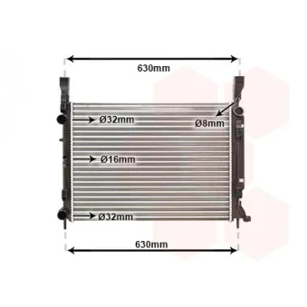 Radiateur, refroidissement du moteur VAN WEZEL 43002469