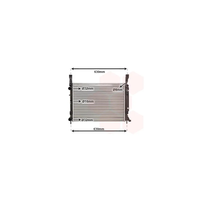 Radiateur, refroidissement du moteur VAN WEZEL 43002469