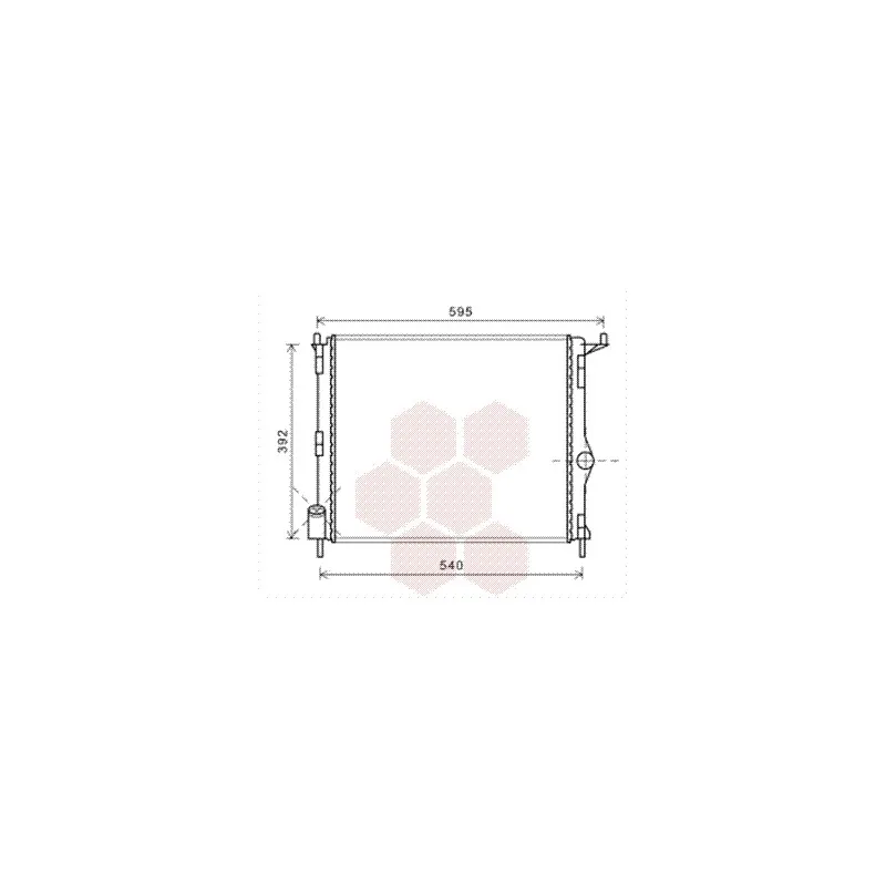 Radiateur, refroidissement du moteur VAN WEZEL 43002476