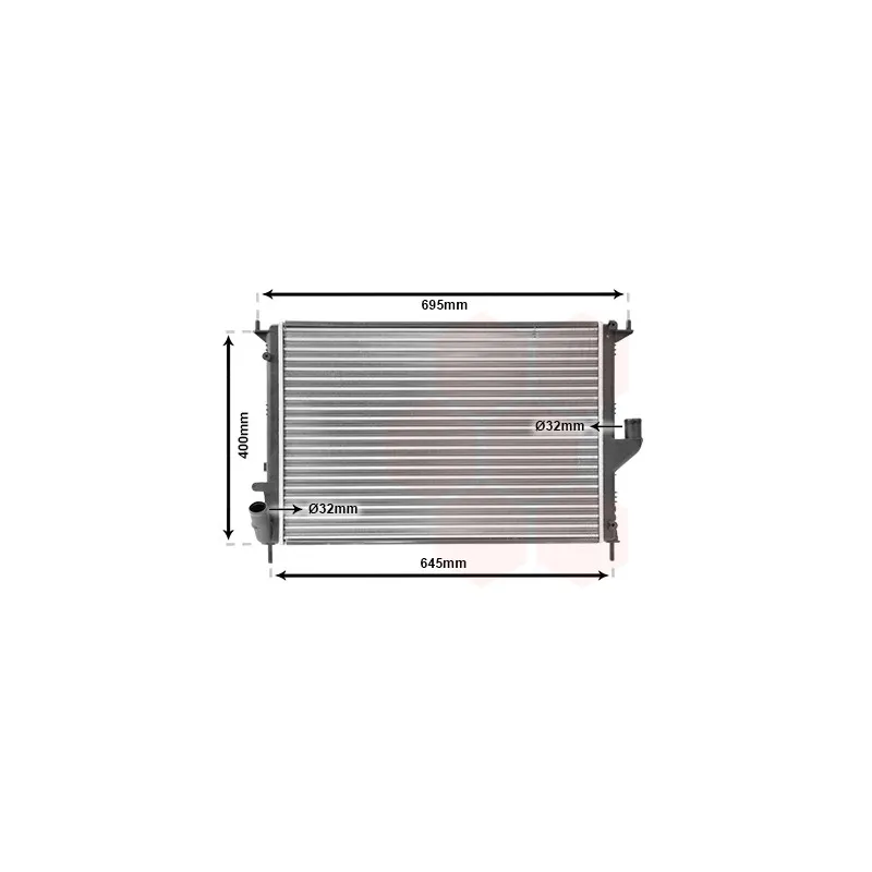 Radiateur, refroidissement du moteur VAN WEZEL 43002477