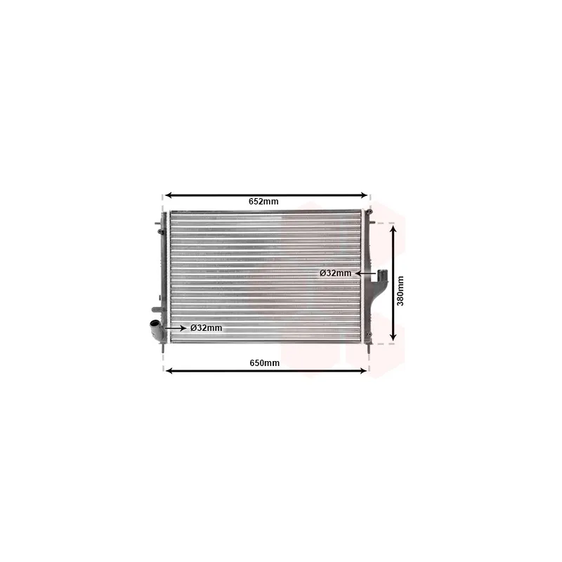 Radiateur, refroidissement du moteur VAN WEZEL 43002478