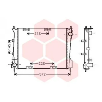 Radiateur, refroidissement du moteur VAN WEZEL 43002554