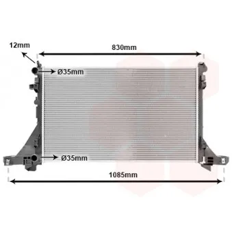 Radiateur, refroidissement du moteur VAN WEZEL 43002561