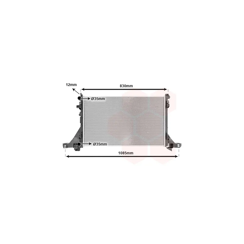 Radiateur, refroidissement du moteur VAN WEZEL 43002561