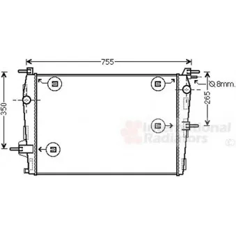 Radiateur, refroidissement du moteur VAN WEZEL 43002573