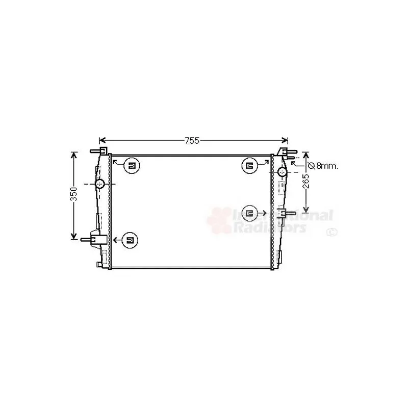 Radiateur, refroidissement du moteur VAN WEZEL 43002573