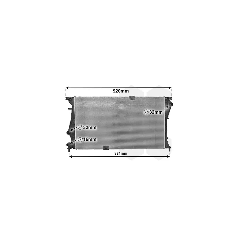 Radiateur, refroidissement du moteur VAN WEZEL 43002601