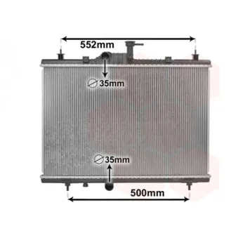 Radiateur, refroidissement du moteur VAN WEZEL 43002603