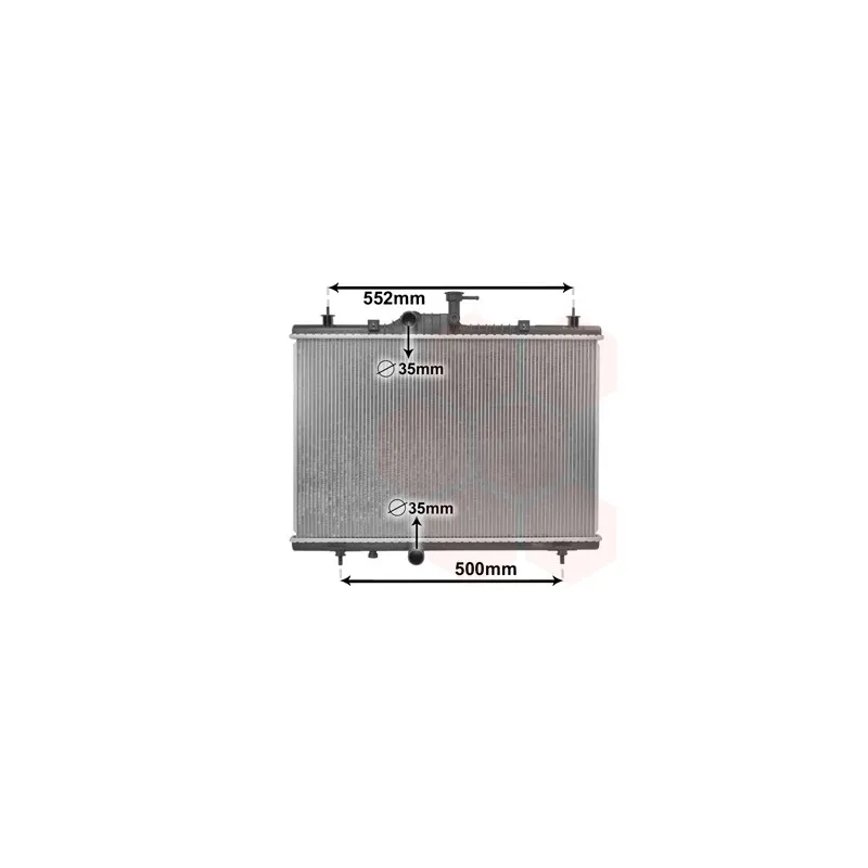 Radiateur, refroidissement du moteur VAN WEZEL 43002603