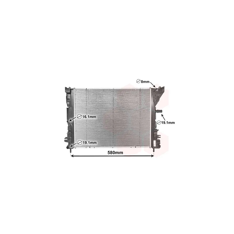 Radiateur, refroidissement du moteur VAN WEZEL 43002608
