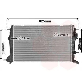 Radiateur, refroidissement du moteur VAN WEZEL 43002616
